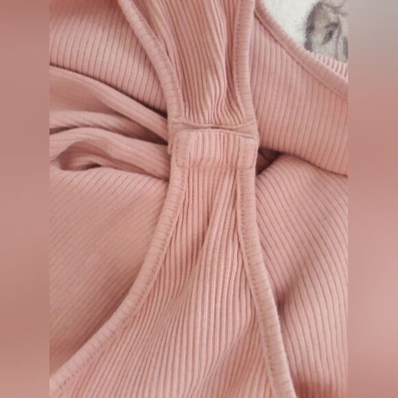 Ambiance pink lace up bodysuit - Picture 4 of 5